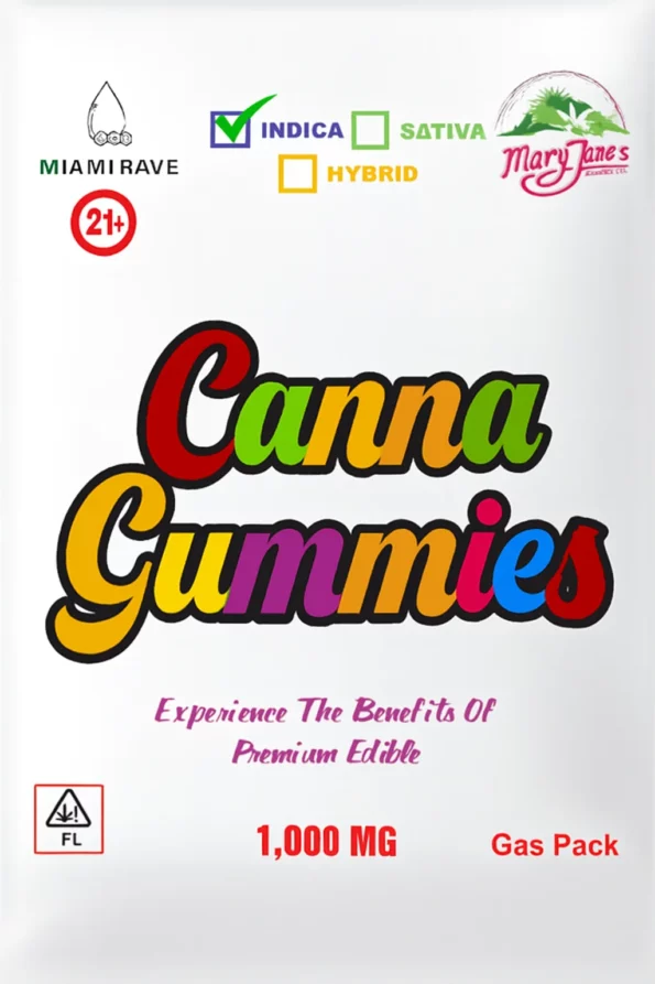 1000 MG CBD Indica Canna Gummies
